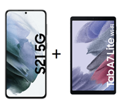 Bild zu Samsung Galaxy S21 5G + Galaxy Tab A7 Lite für 49€ mit 15GB LTE Datenvolumen und Sprachflat im Vodafone Netz für 29,99€/Monat