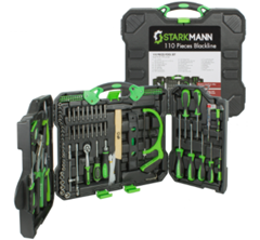 Bild zu Starkmann Blackline Premium-Werkzeugkoffer 110-teilig für 39,99€ (Vergleich: 79,99€)