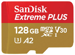 Bild zu [Preis wurde angehoben] SANDISK Extreme Plus Micro-SDXC SSD Speicherkarte (128 GB, 170 MB/s) für 18,99€ (Vergleich: 22,98€)