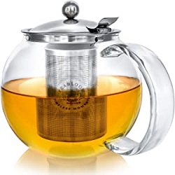 Bild zu Teabloom Classica Teekanne mit herausnehmbaren Tee-Ei aus Edelstahl für 16,99€ (Vergleich: 24,99€)