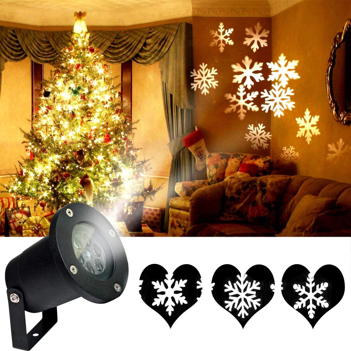 Bild zu KOOT LED Weihnachts-Schneeflocken-Projektor für die Innen- und Außendekoration für 7,99€