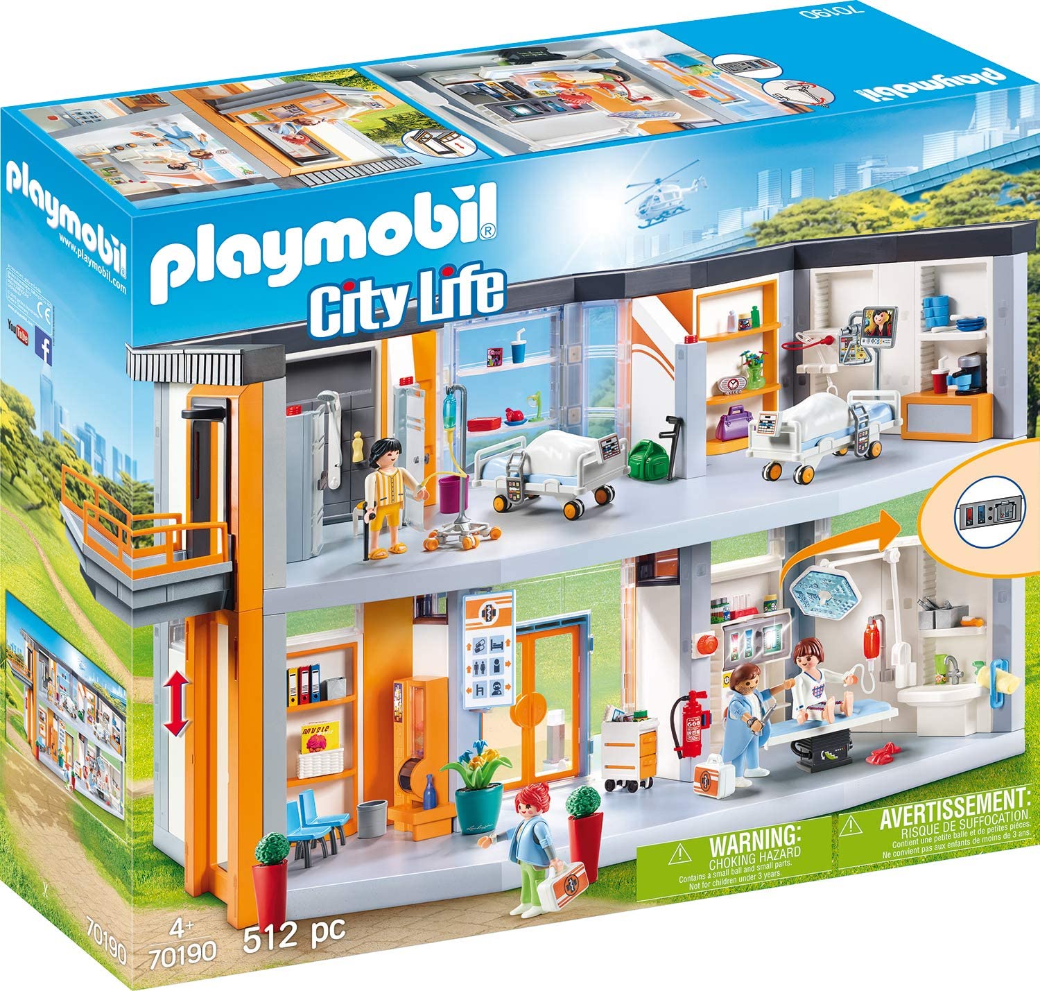 Bild zu Playmobil City Life 70190 Großes Krankenhaus mit Einrichtung für 85€ (Vergleich: 110,67€)