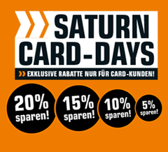 Bild zu [endet heute] SATURN Card Days – bis zu 20% Rabatt auf ausgewählte Produkte + versandkostenfrei ab 59€