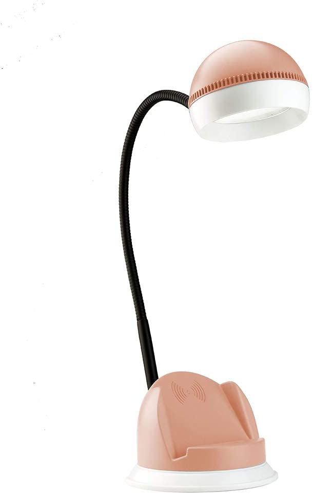 Bild zu Decdeal LED-Schreibtischlampe mit kabelloser Ladestation für 10,99€