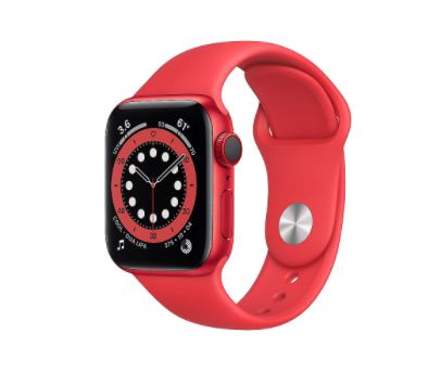 Bild zu Apple Watch Series 6 LTE 40mm Aluminiumgehäuse in Rot für 338,99€ (VG: 369,56€)