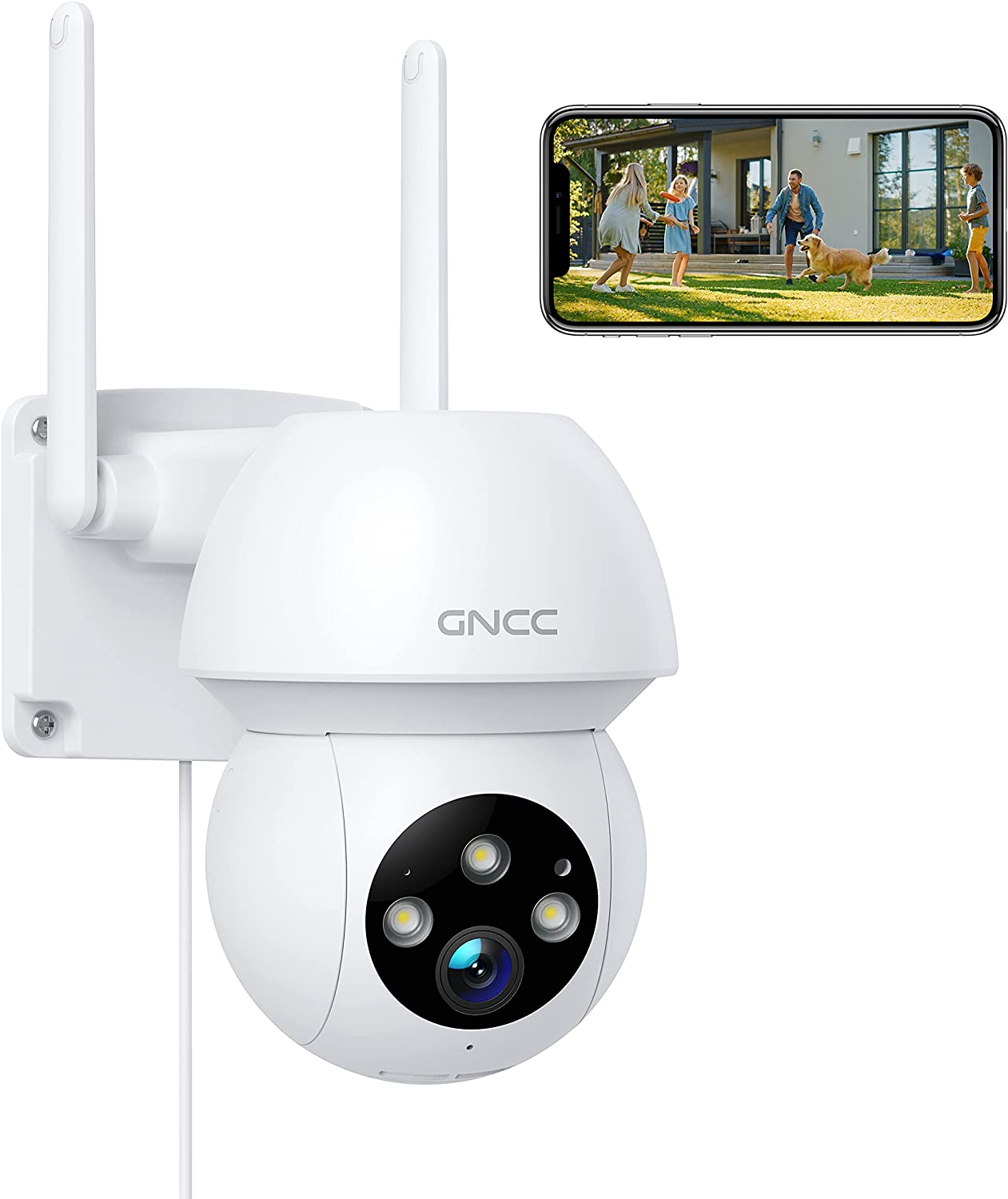Bild zu GNCC WLAN Outdoor Überwachungskamera mit Bewegungserkennung und Nachtsicht für 39,99€