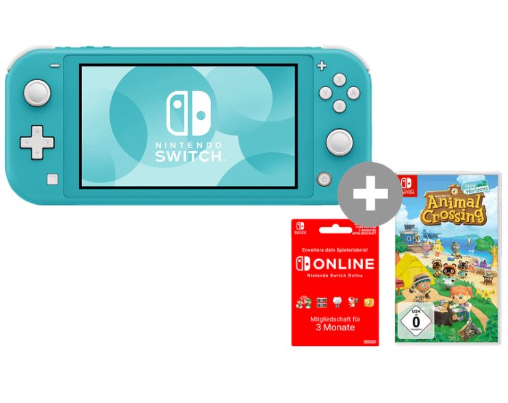 Bild zu Nintendo Switch Lite (Coralle oder blau) + Animal Crossing: New Horizons + 3 Mon. Nintendo Switch Online ab 174,87€ (VG: 224,98€)