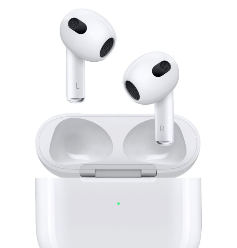 Bild zu [schnell sein] Apple AirPods 3 mit MagSafe Ladecase (Bluetooth 5.0, AAC, 5/30h Akku, Head-Tracking, IPX4) für 144,90€ (VG: 159,90€)