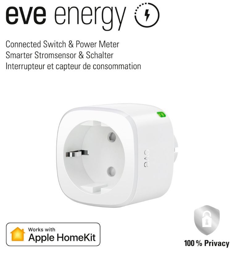 Bild zu EVE Energy smarte Steckdose für Apple Home Kit und Thread für 28,94€ (VG: 37,99€)
