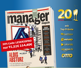 Bild zu Jahresabo “Manager Magazin” für 91,52€ + bis zu 80€ Prämie