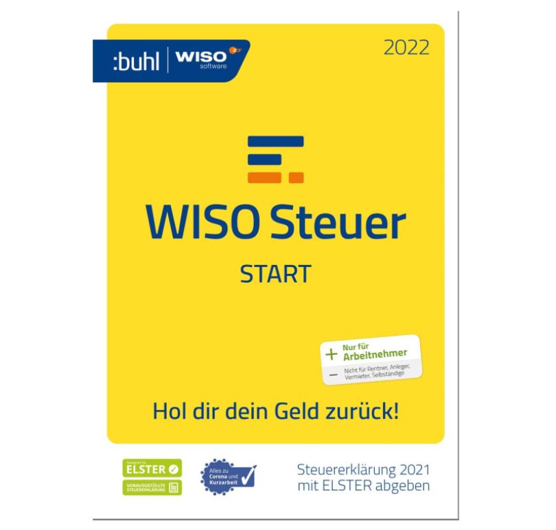 Bild zu WISO Steuer-Start 2022 (für Steuerjahr 2021, PC Aktivierungscode per Email) für 13,99€ (VG: 16,99€)