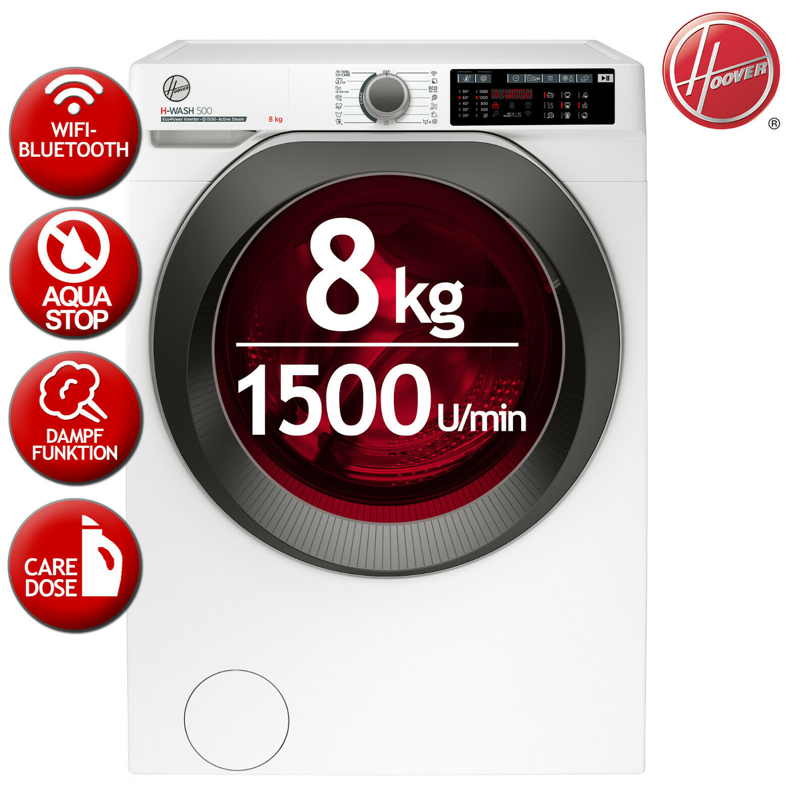Bild zu 8kg Waschmaschine Hoover HWQ 58AMBS/1-S für 309,90€ (Vergleich: 384,99€)