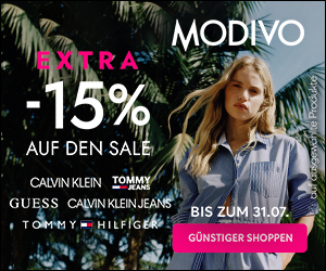 Bild zu Modivo: 15% Extra-Rabatt auf ausgewählte, reduzierte Artikel der Marken Guess, Tommy Hilfiger, Tommy Jeans, Calvin Klein, CKJ