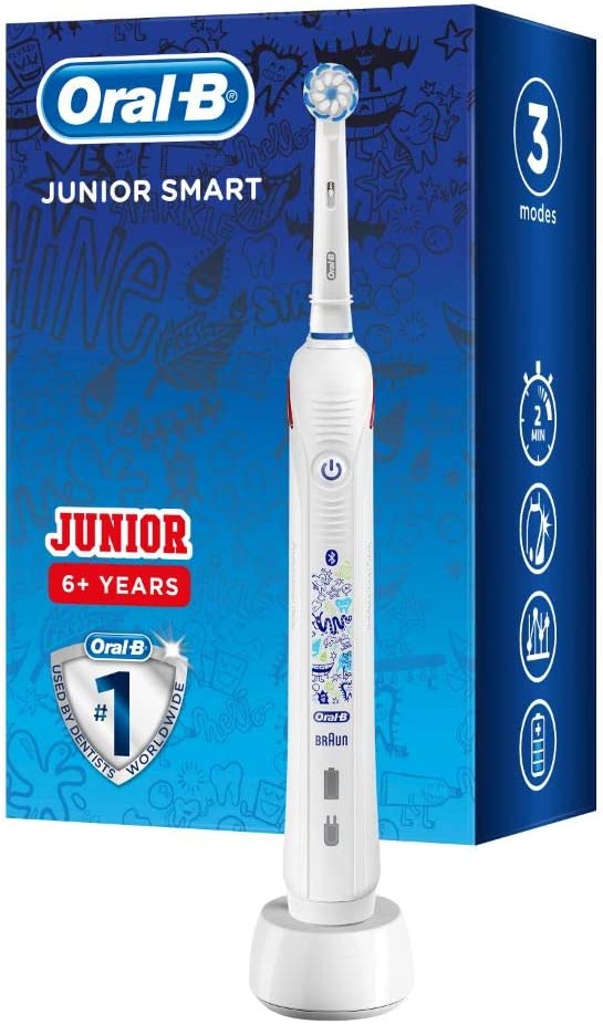 Bild zu Elektrische Zahnbürste Oral-B Junior Smart mit drei Putzmodi und Bluetooth-App für 35€ (Vergleich: 46,99€)