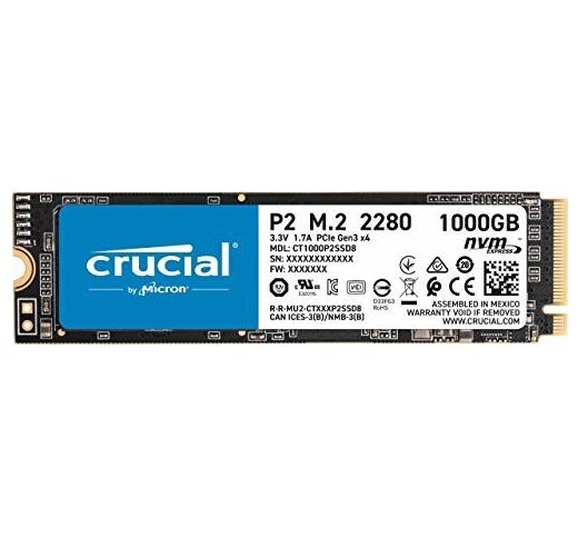 Bild zu Crucial P2 M.2 1TB SSD (R 2.400MB/s, W 1.900MB/s) für 69,99€ (VG: 88,72€)