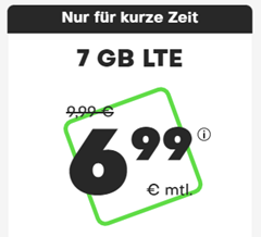 Bild zu 7GB LTE Datenflat + Allnet Flat (inkl. SMS) im o2 Netz für 6,99€/Monat