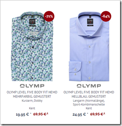 Bild zu Hemden.de: 20% Extra-Rabatt auf knapp 6.100 Artikel, so z.B. Olymp Hemden ab 16,96€