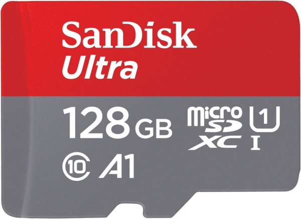 Bild zu Sandisk microSDXC Ultra A1 (128GB) Speicherkarte + Adapter für 14,99€ (Vergleich: 18,80€)