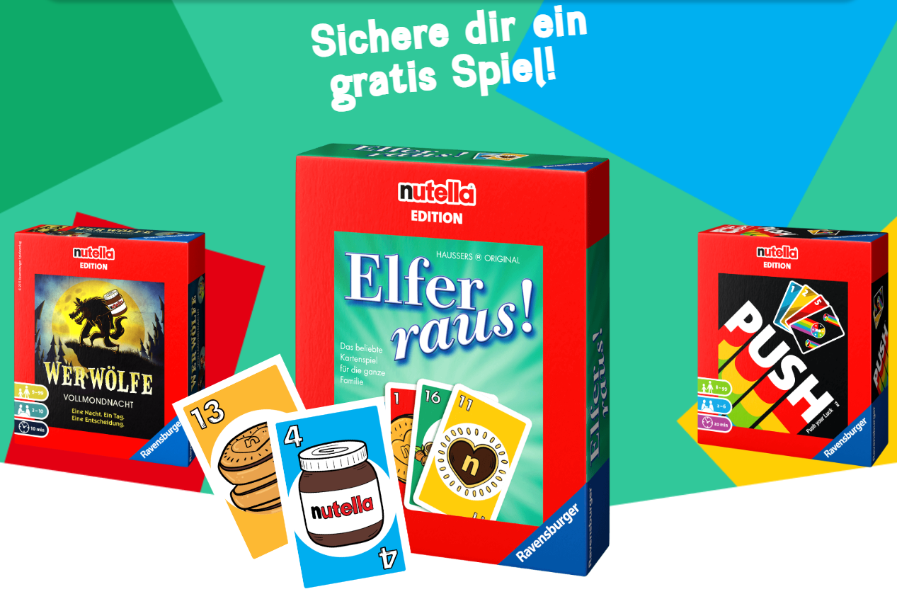 Bild zu Für 9€ Nutella Produkte kaufen und Nutella Ravensburger Spiel gratis erhalten