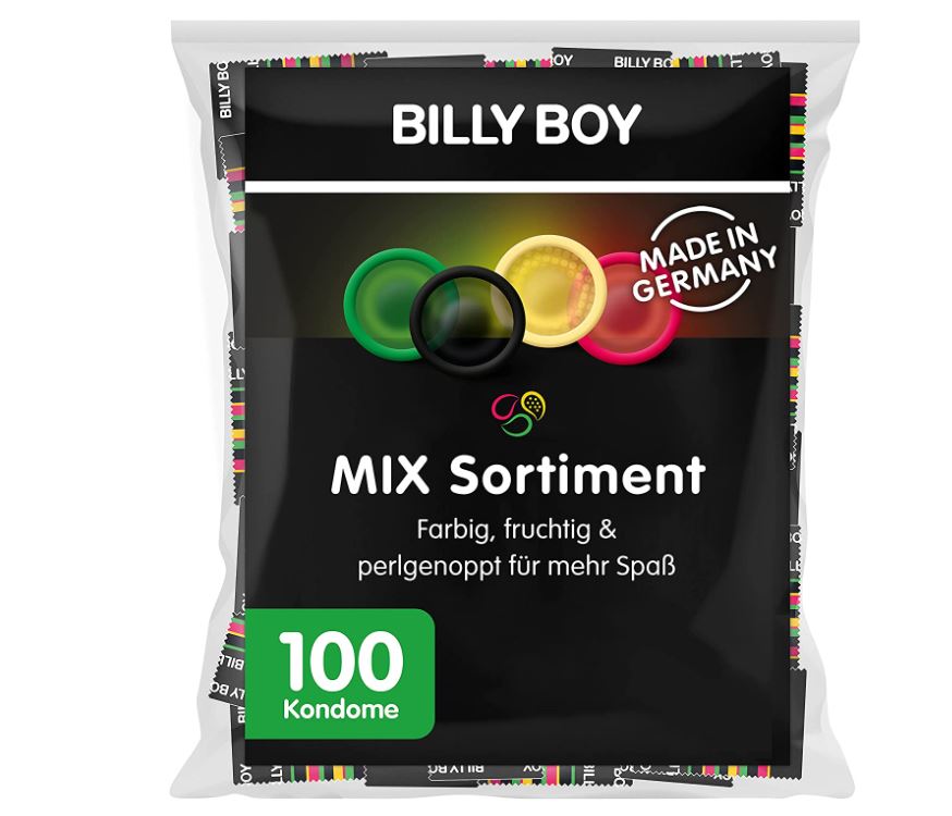 Bild zu Billy Boy Kondome Mix-Sortiment Großpackung, Farbige, Extra Feucht und Perlgenoppte, 100er Mix-Pack für 19,79€ (VG: 31,60€)
