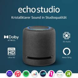 Bild zu AMAZON Echo Studio Streaming-Lautsprecher (3D-Audio, Alexa, Smart Home-Hub) für 149,99€ (VG: 194,89€)