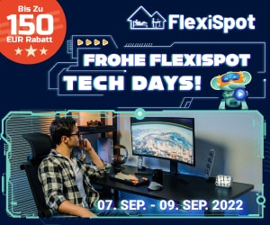 Bild zu [endet heute] FlexiSpot Tech Days 2022: Rabatte, Angebote, Gewinnspiele