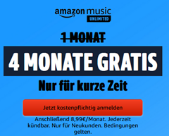 Bild zu Amazon Music Neukunden: 4 Monate gratis Amazon Unlimited