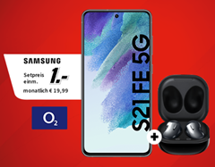 Bild zu Samsung Galaxy S21 FE 5G inkl. gratis Samsung Galaxy Buds live für 1€ mit 12GB LTE Daten SMS & Sprachflat im o2-Netz für 19,99€/Monat