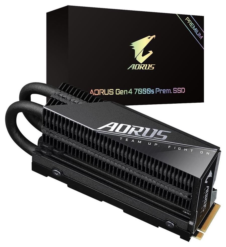 Bild zu 2TB PCIe 4.0 m2 SSD Gigabyte AORUS 7000s Premium mit Kühlkörper für 225,94€ (Vergleich: 299,98€)