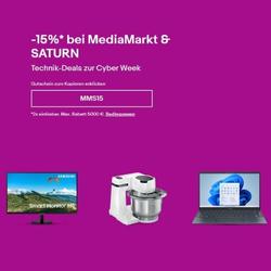 Bild zu eBay: 15% Rabatt auf ausgewählte Angebote von MediaMarkt und Saturn