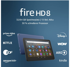 Bild zu Amazon Fire HD 8 Tablet (2022) 32GB für 54,99€ (bisher 114,99€)
