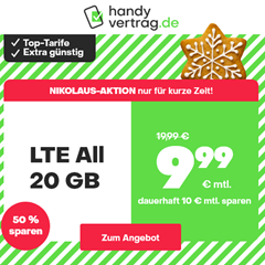 Bild zu Handyvertrag.de: 20GB LTE Datenflat + Allnet Flat im o2 Netz für 9,99€/Monat – monatlich kündbar