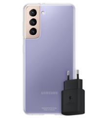 Bild zu Samsung Clear Cover S21 (oder S21+) mit 25W Netzteil für 5,98€