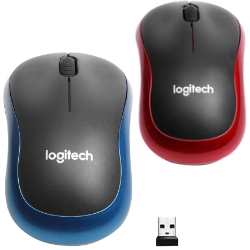 Bild zu Logitech M185 kabellose Maus (Blau oder Rot) für 8,20€ (VG: 13,54€) + Mengenrabatt