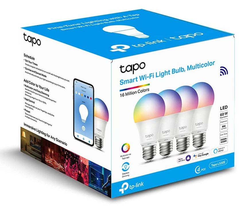 Bild zu Amazon Spanien: TP-Link Tapo L530E smarte WLAN Glühbirne E27 4er Pack für 40,63€ (VG: 57,90€)