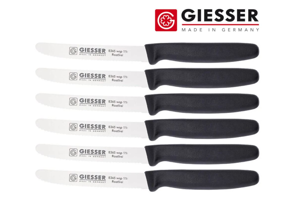 Bild zu Giesser Messer 6er Set (Brötchenmesser, Tomatenmesser oder Tafelmesser) für 16,06€ (VG: 23,90€)