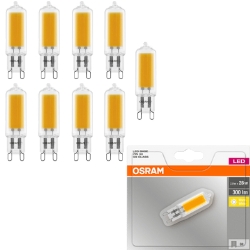9er Pack Osram LED G9 COB 2,8W=30W Leuchtmittel