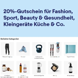 Bild zu [endet morgen] eBay: 20%-Gutschein für ausgewählte Fashion, Sport, Beauty & Gesundheit, Kleingeräte Küche & Co.
