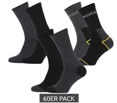 Bild zu 60er Pack STAPP Mega Allround Thermo-Socken & Arbeits-Socken Baumwoll-Strümpfe Schwarz/Grau für 49,99€
