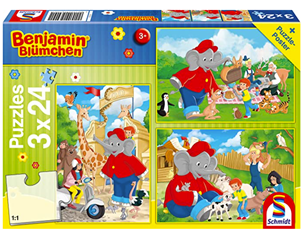 Bild zu Schmidt Spiele 56400 Benjamin Blümchen, Im Zoo, 3×24 Teile Kinderpuzzle, Bunt für 5€ (VG: 10,99€)