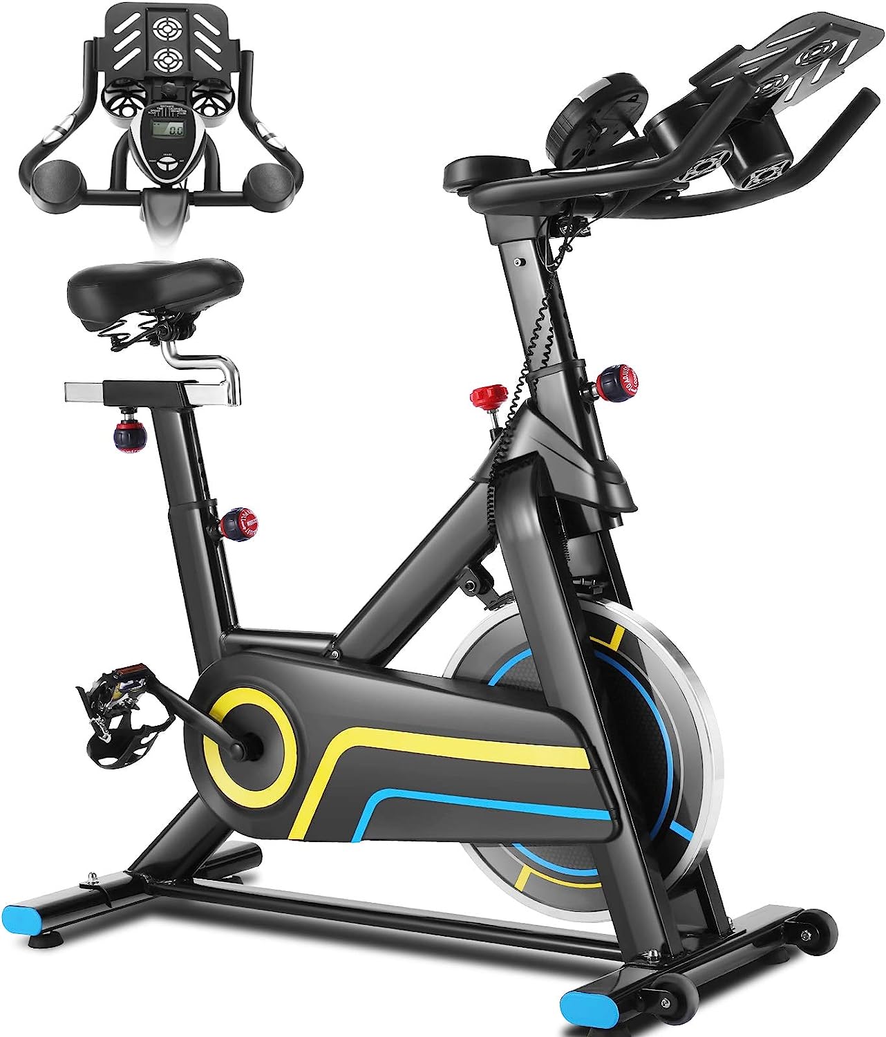 Bild zu HIROLLOP Indoor Fitnessbike mit Herzfrequenzmonitor und LCD-Monitor für 119€