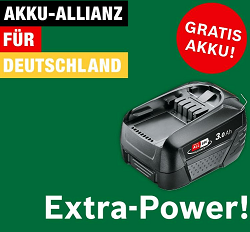 Bild zu 18V Bosch Elektrowerkzeug oder Gartengerät kaufen und einen 18V Akku (3,0 Ah) kostenlos erhalten