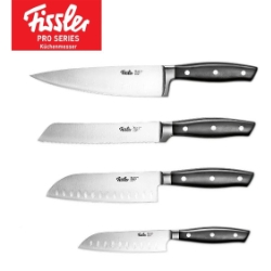 Bild zu 4-teilige Fissler PROFI Messerset (1x Koch-, 2x Santoku-, 1x Brotmesser) für 59,99€ (VG: 89,95€)
