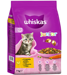 Bild zu Whiskas Junior Trockenfutter Huhn, 7kg (1 Packung) für 21,14€ (VG: 25,99€ lokal bei Fressnapf)