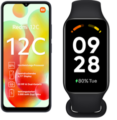 Bild zu Xiaomi Redmi 12C inkl. Xiaomi Redmi Smart Band 2 (Smartwatch) für 49€ mit 6GB LTE Daten, SMS und Sprachflat im o2 Netz für 7,99€/Monat