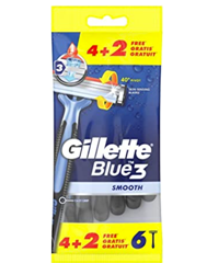 Bild zu Gillette Blue 3 Smooth Einwegrasierer Männer, 6 Rasierer mit 3-fach Klinge , 6 Stück (1er Pack) für 2,24€
