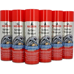 Bild zu 500ml Nigrin 73889 Ketten Spray Reiniger im 6er Pack für 17,99€ (Vergleich: 22,48€)