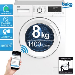 Bild zu 8kg Waschvollautomat Beko WML8146T5STR1 mit AddXtra Nachlegefunktion für 350,91€ (Vergleich: 428,99€)