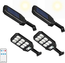 Bild zu 4er Pack ThorFire Solarleuchten mit Bewegungsmelder und 120° Beleuchtungswinkel für 53,19€