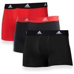Bild zu 3er Pack Adidas Herren Boxershorts, Schwarz-Rot (Gr. S – XXL) für 17,95€ (VG: 26,61€)